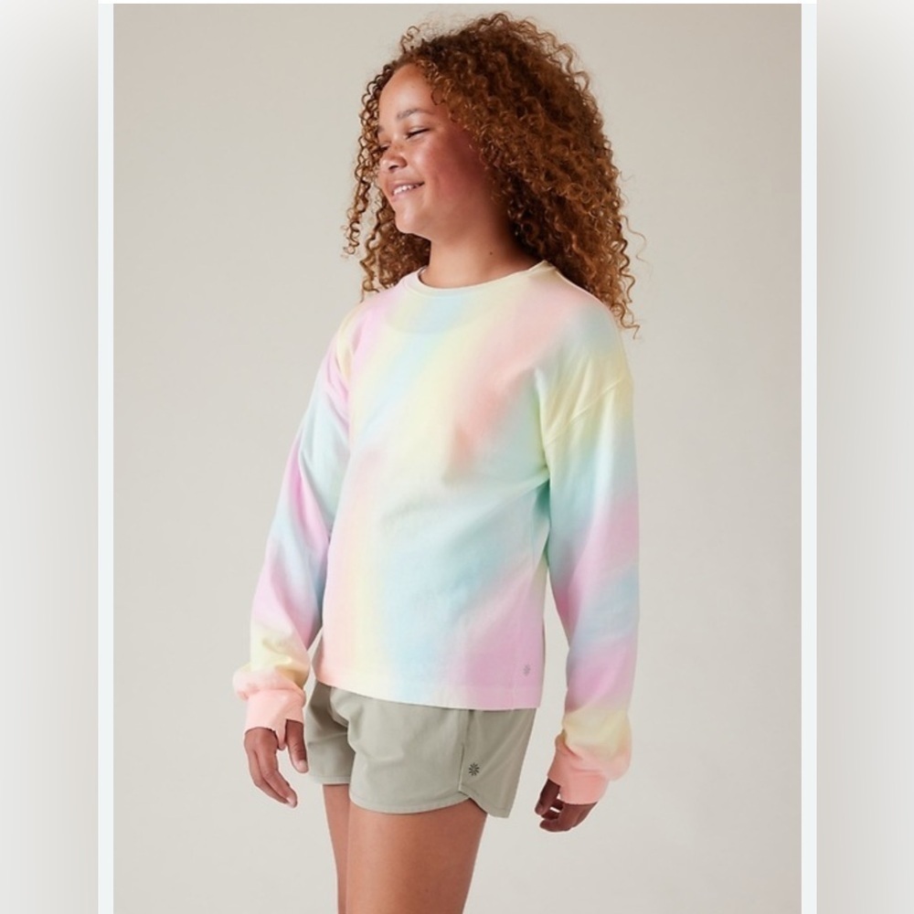 Athleta Girl Sundown Cropped Sweatshirt
